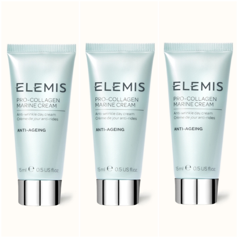 NEW 3× Elemis Pro-Collagen Marine Cream Travel - Picture 1 of 2